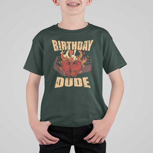 Birthday Dude Boxing Player T Shirt For Kid TS09 Dark Forest Green Print Your Wear