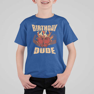 Birthday Dude Boxing Player T Shirt For Kid TS09 Royal Blue Print Your Wear