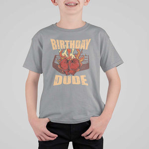 Birthday Dude Boxing Player T Shirt For Kid TS09 Sport Gray Print Your Wear