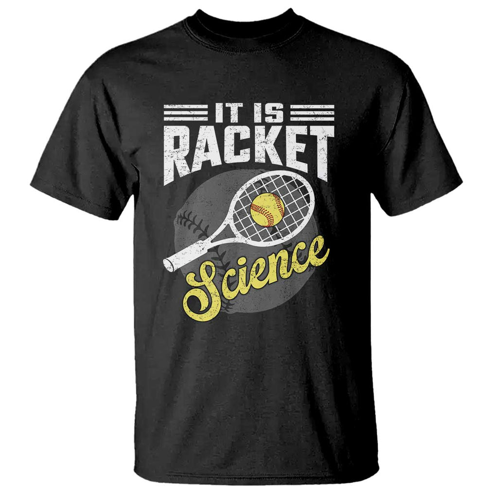 Funny Tennis T Shirt It's Racket Science TS09 Black Print Your Wear