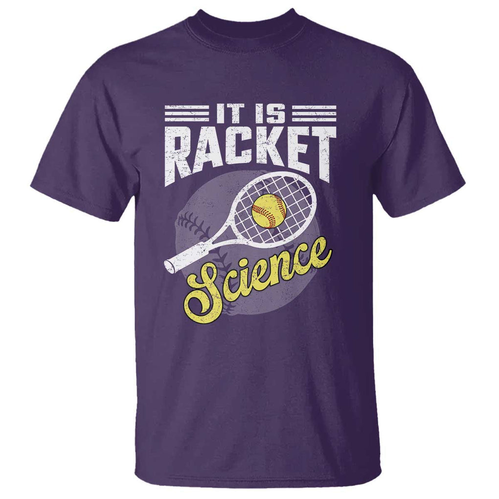 Funny Tennis T Shirt It's Racket Science TS09 Purple Print Your Wear