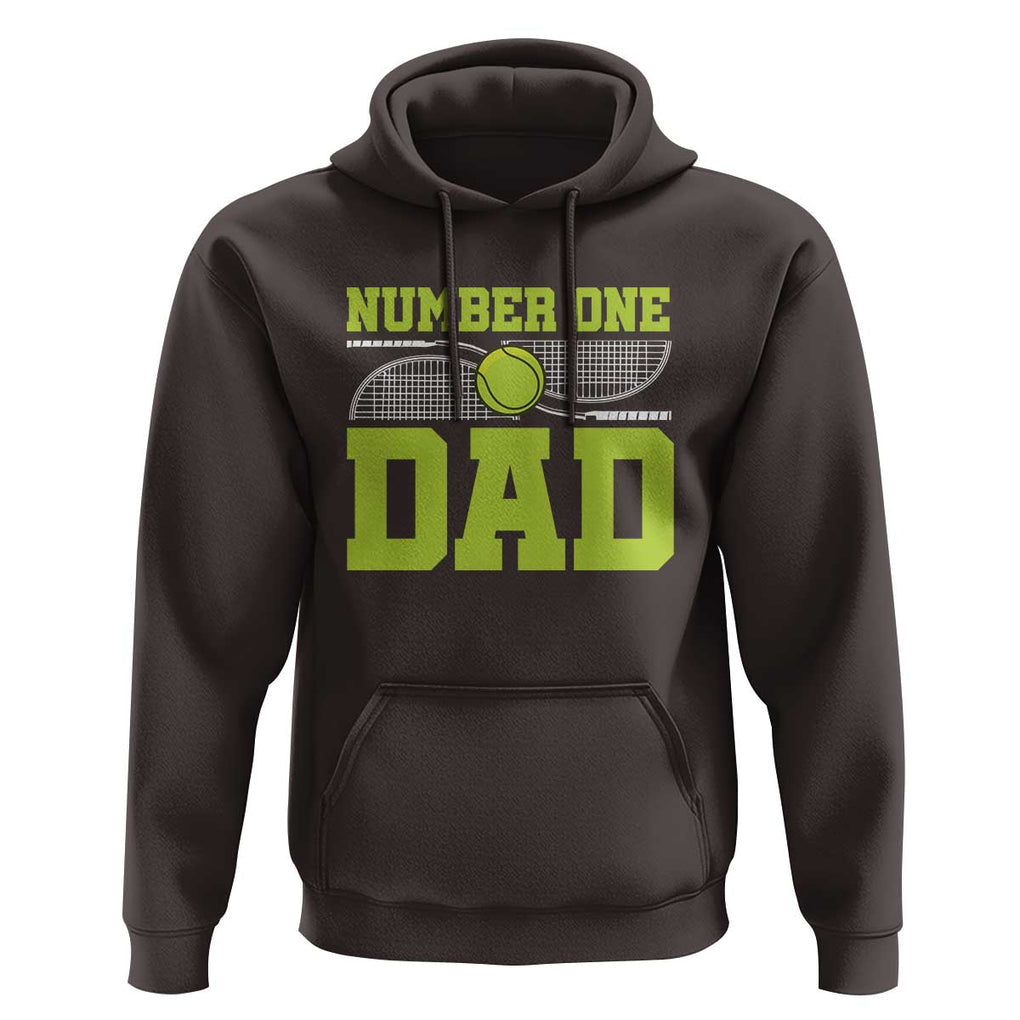 Funny Number One Tennis Dad Hoodie TS09 Dark Chocolate Print Your Wear