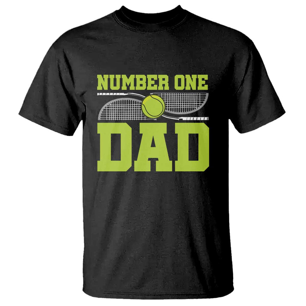 Funny Number One Tennis Dad T Shirt TS09 Black Print Your Wear