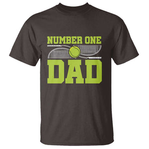 Funny Number One Tennis Dad T Shirt TS09 Dark Chocolate Print Your Wear