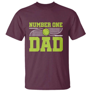 Funny Number One Tennis Dad T Shirt TS09 Maroon Print Your Wear