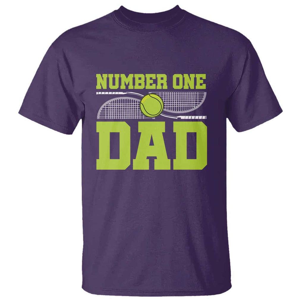 Funny Number One Tennis Dad T Shirt TS09 Purple Print Your Wear