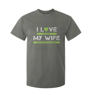 Funny I Love It When My Wife Lets Me PLay Pickleball T Shirt For Kid TS09 Military Green Print Your Wear