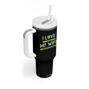 Funny I Love It When My Wife Lets Me PLay Pickleball Tumbler With Handle TS09 Print Your Wear