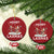 Xmas Lacrosse Christmas Ornament Merry LAXMAS Santa Reindeer Lacrosse Player TS09 Circle Red Print Your Wear