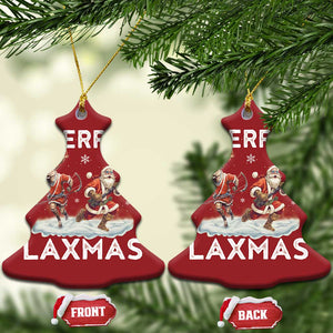 Xmas Lacrosse Christmas Ornament Merry LAXMAS Santa Reindeer Lacrosse Player TS09 Christmas Tree Red Print Your Wear