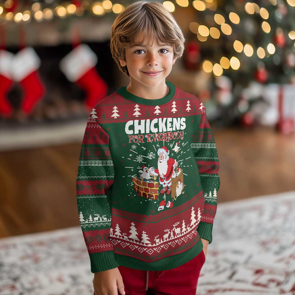 Funny Xmas Farmer Ugly Christmas Sweater Chickens For Everybody TS09 Christmas Print Your Wear