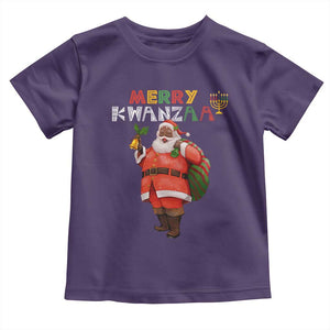 African American Xmas Merry Kwanzaa Santa Toddler T Shirt TS09 Purple Print Your Wear