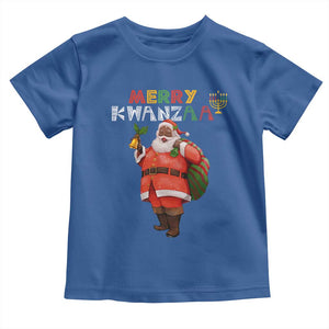 African American Xmas Merry Kwanzaa Santa Toddler T Shirt TS09 Royal Blue Print Your Wear