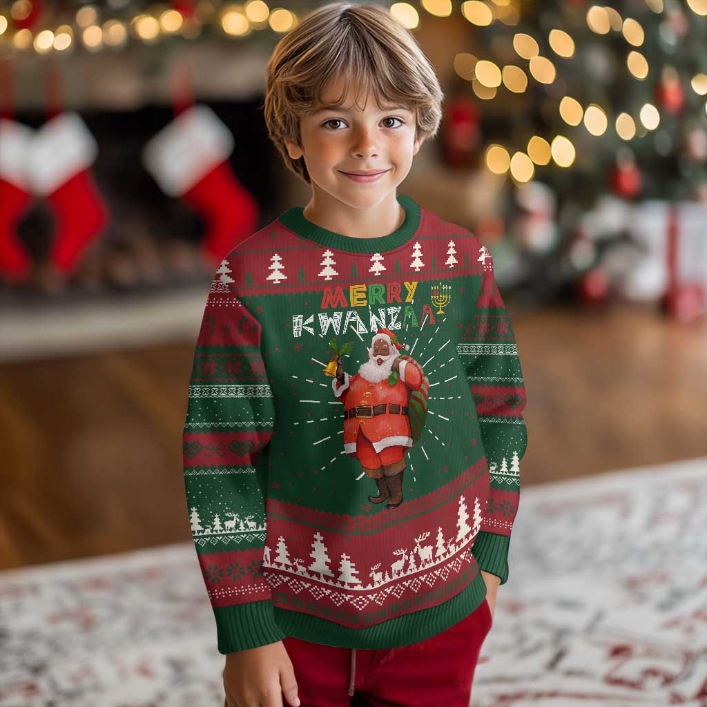 Merry Kwanzaa African American Xmas Santa Ugly Christmas Sweater TS09 Christmas Print Your Wear