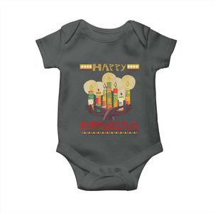 African American Xmas Happy Kwanzaa Baby Onesie TS09 Dark Heather Print Your Wear