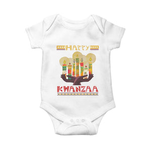 African American Xmas Happy Kwanzaa Baby Onesie TS09 White Print Your Wear