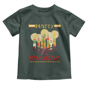 African American Xmas Happy Kwanzaa Toddler T Shirt TS09 Dark Forest Green Print Your Wear