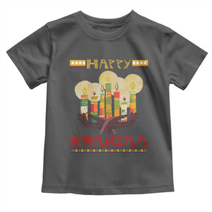 African American Xmas Happy Kwanzaa Toddler T Shirt TS09 Dark Heather Print Your Wear