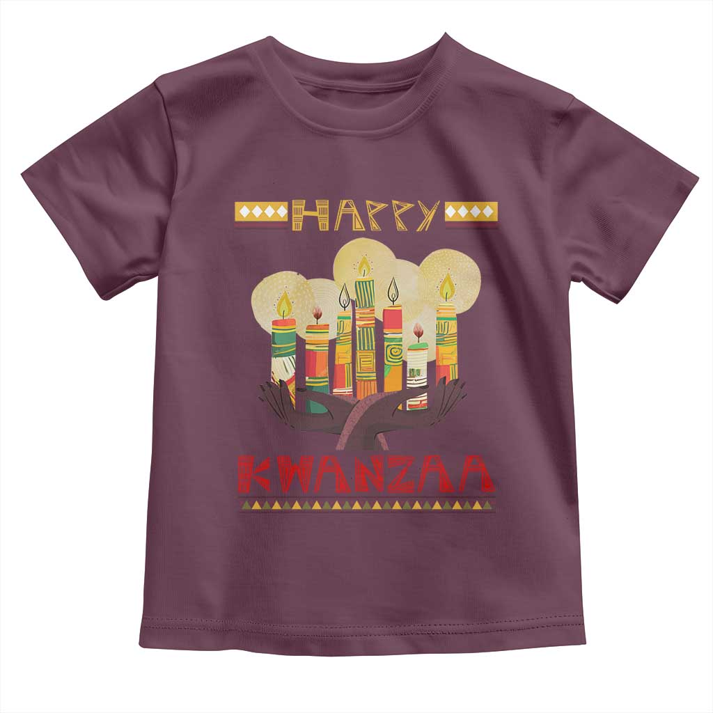 African American Xmas Happy Kwanzaa Toddler T Shirt TS09 Maroon Print Your Wear