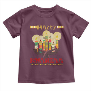 African American Xmas Happy Kwanzaa Toddler T Shirt TS09 Maroon Print Your Wear