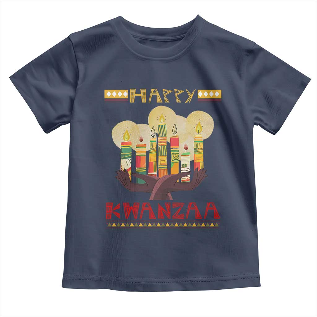 African American Xmas Happy Kwanzaa Toddler T Shirt TS09 Navy Print Your Wear
