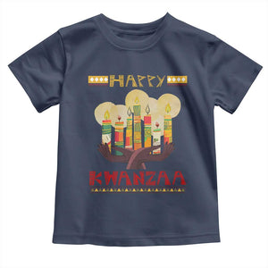 African American Xmas Happy Kwanzaa Toddler T Shirt TS09 Navy Print Your Wear
