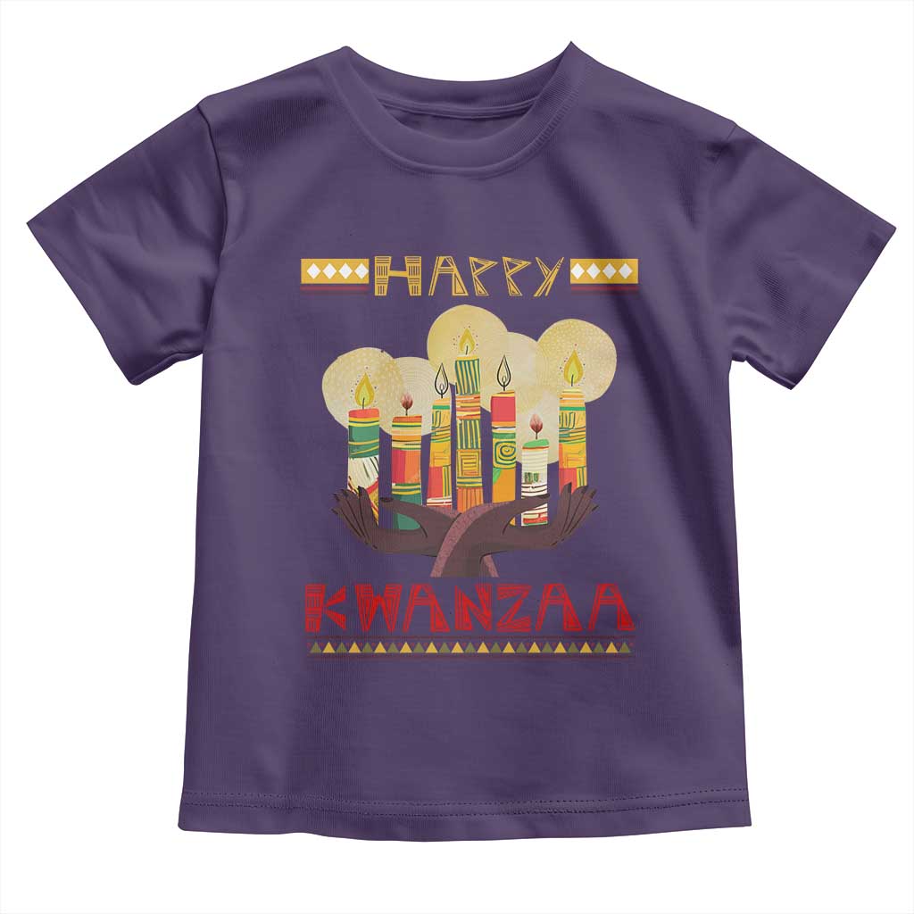 African American Xmas Happy Kwanzaa Toddler T Shirt TS09 Purple Print Your Wear