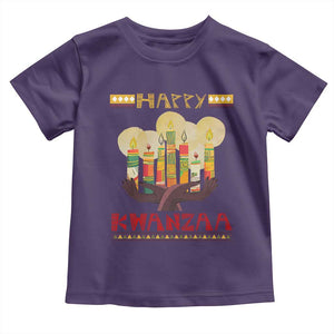 African American Xmas Happy Kwanzaa Toddler T Shirt TS09 Purple Print Your Wear