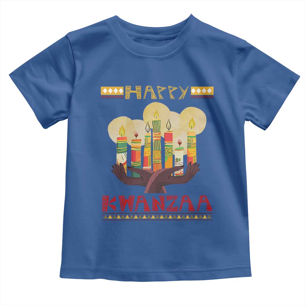 African American Xmas Happy Kwanzaa Toddler T Shirt TS09 Royal Blue Print Your Wear