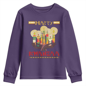 African American Xmas Happy Kwanzaa Youth Sweatshirt TS09 Purple Print Your Wear