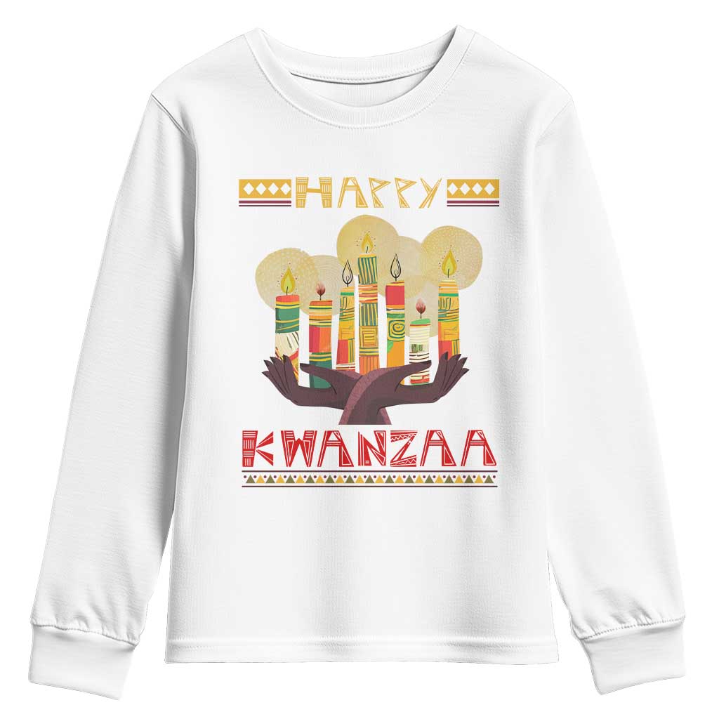 African American Xmas Happy Kwanzaa Youth Sweatshirt TS09 White Print Your Wear