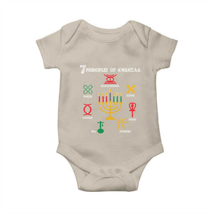 African American Xmas 7 Principles Of Kwanzaa Baby Onesie TS09 Sand Print Your Wear