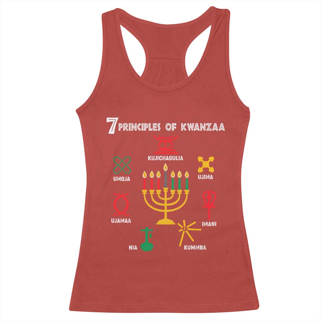 African American Xmas 7 Principles Of Kwanzaa Racerback Tank Top TS09 Red Print Your Wear