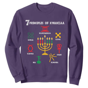 Christmas Sweatshirt 7 Principles Of Kwanzaa African American Festival TS09 Purple Printyourwear