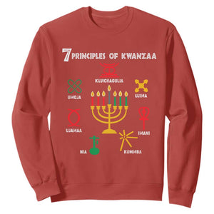 Christmas Sweatshirt 7 Principles Of Kwanzaa African American Festival TS09 Red Printyourwear