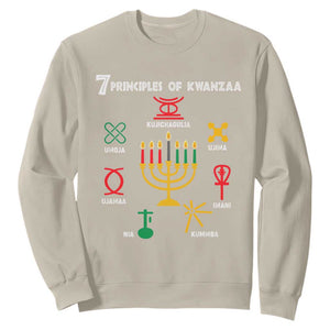 Christmas Sweatshirt 7 Principles Of Kwanzaa African American Festival TS09 Sand Printyourwear