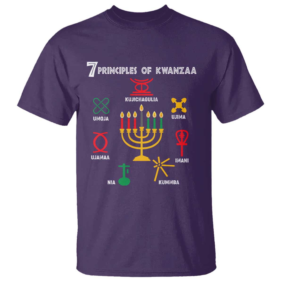 Christmas T Shirt 7 Principles Of Kwanzaa African American Festival TS09 Purple Printyourwear
