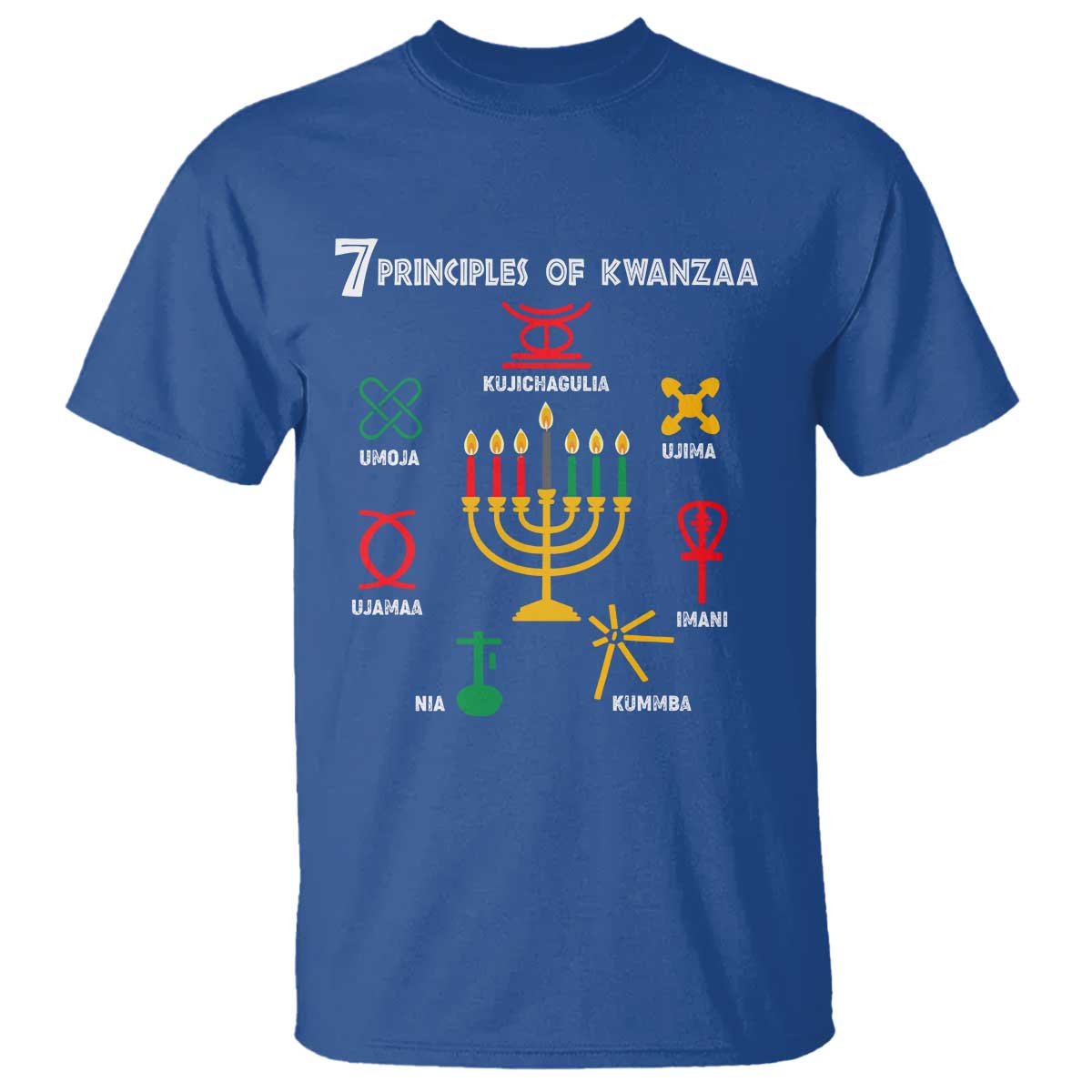 Christmas T Shirt 7 Principles Of Kwanzaa African American Festival TS09 Royal Blue Printyourwear