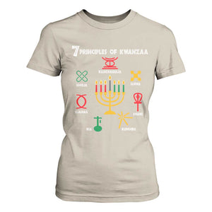 African American Xmas 7 Principles Of Kwanzaa T Shirt For Women TS09 Sand Print Your Wear