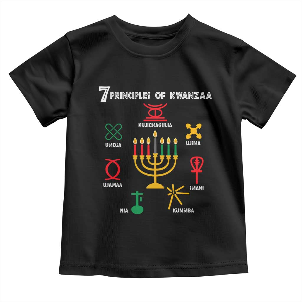 African American Xmas 7 Principles Of Kwanzaa Toddler T Shirt TS09 Black Print Your Wear