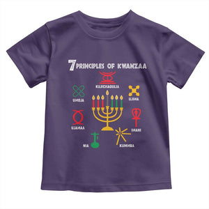 African American Xmas 7 Principles Of Kwanzaa Toddler T Shirt TS09 Purple Print Your Wear