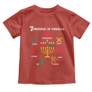African American Xmas 7 Principles Of Kwanzaa Toddler T Shirt TS09 Red Print Your Wear