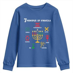 African American Xmas 7 Principles Of Kwanzaa Youth Sweatshirt TS09 Royal Blue Print Your Wear