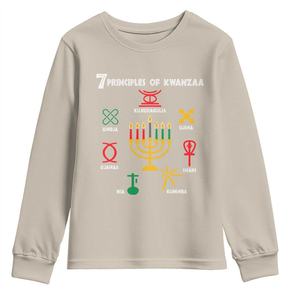African American Xmas 7 Principles Of Kwanzaa Youth Sweatshirt TS09 Sand Print Your Wear