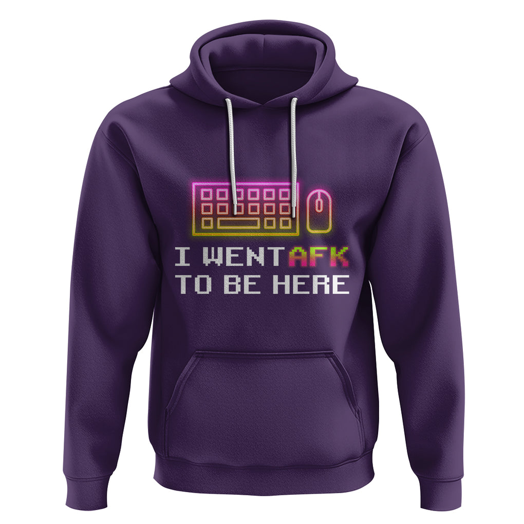 Funny Gamer Hoodie I Went AFK To Be Here But I Want It's Just BRB TS09 Purple Printyourwear