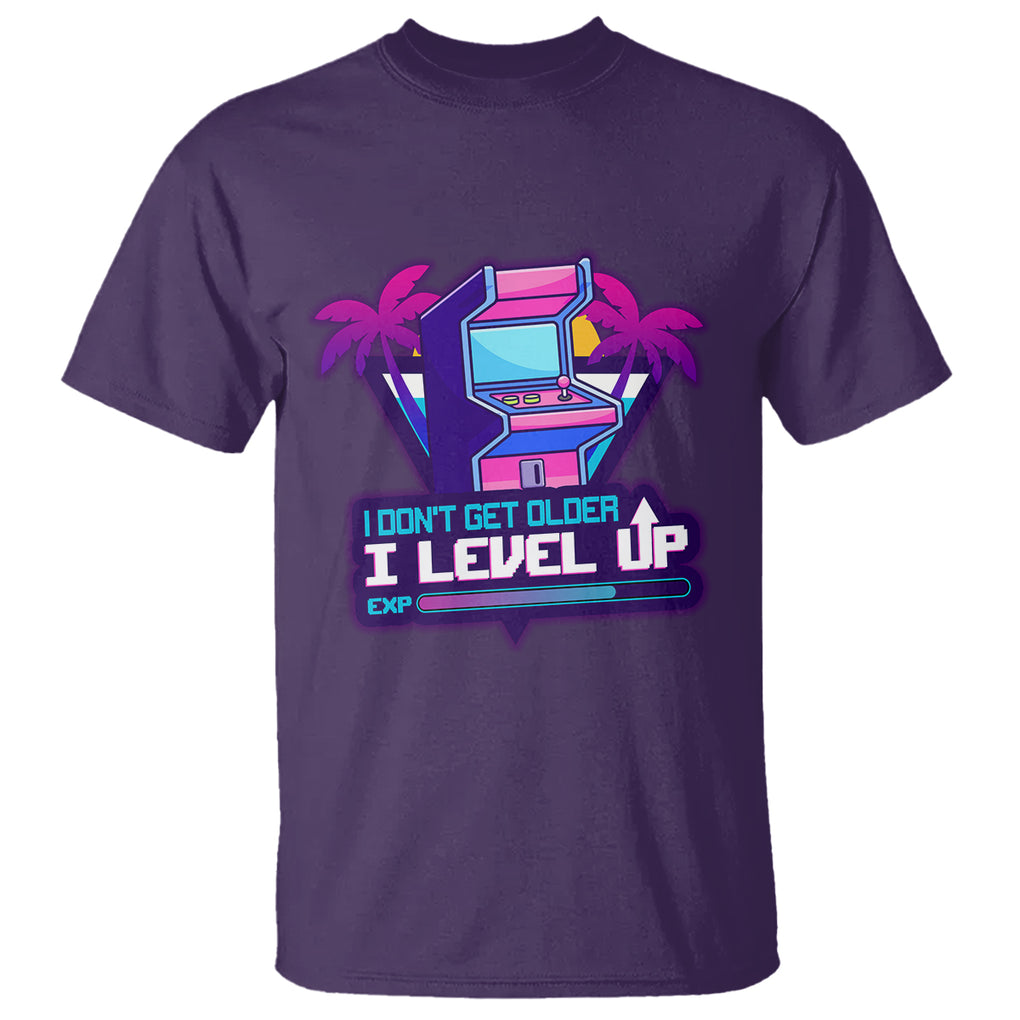 Gamer Birthday T Shirt I Don't Get Older I Level Up TS09 Purple Printyourwear