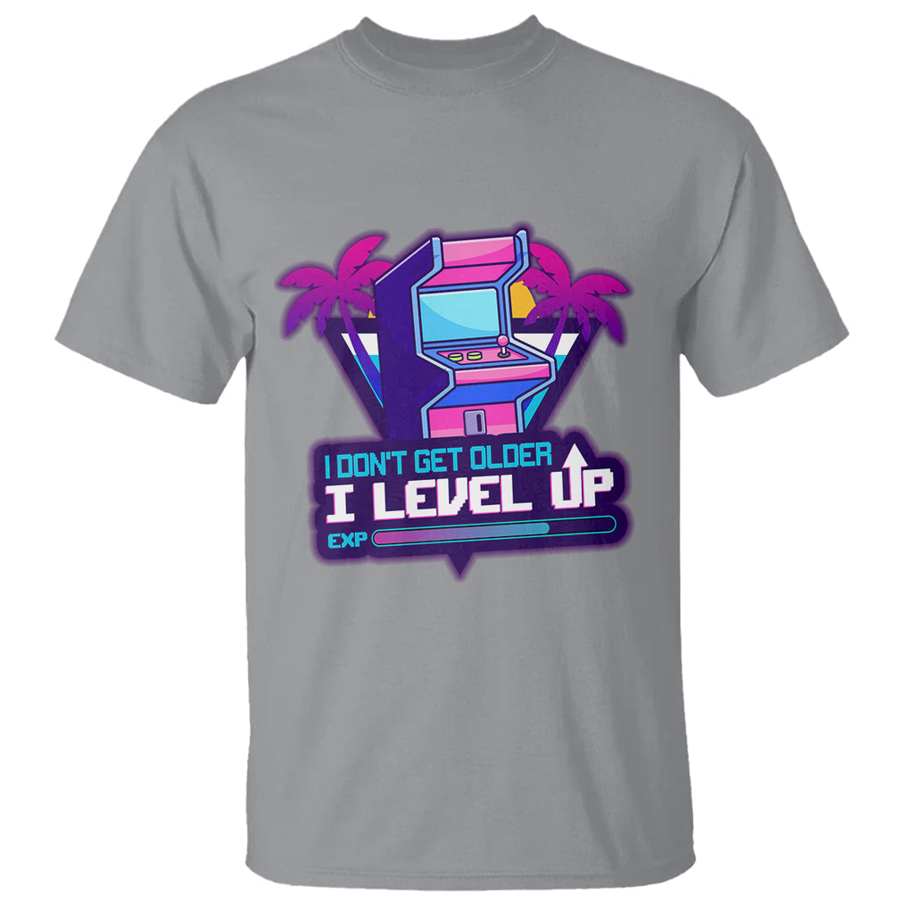 Gamer Birthday T Shirt I Don't Get Older I Level Up TS09 Sport Gray Printyourwear