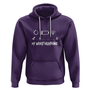 My Worst Nightmare Emty Battery Wifi Loading Gamer Power Hoodie TS09 Purple Printyourwear