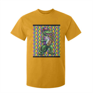 Mardi Gras Funny Alligator Crocodiles Jester Fat Tuesday New Orleans T Shirt For Kid TS09 Gold Print Your Wear