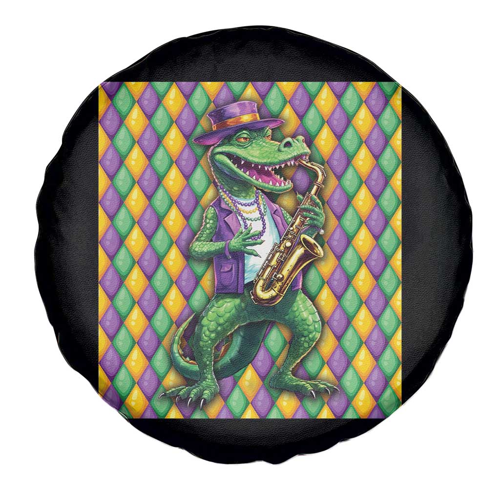 Mardi Gras Funny Alligator Crocodiles Jester Fat Tuesday New Orleans Spare Tire Cover TS09 Print Your Wear